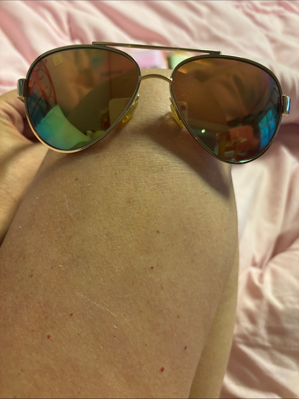 Costa Women's Aviator Sunglasses - Rose Gold Frame with Mirrored Copper Lenses